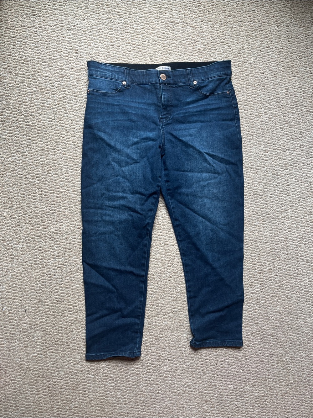 Juicy Couture Dark Blue Cropped Stretch Jeans